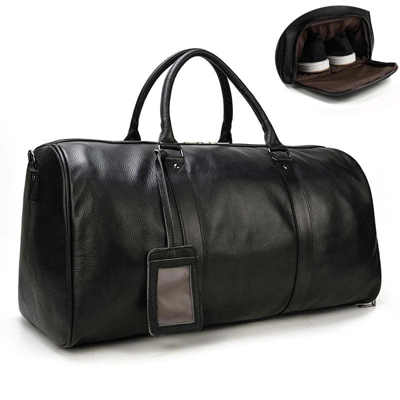 MAHEU Leather Travel Bag