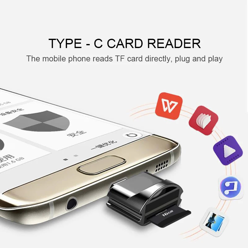 USB 3.0 Type C Card Reader - USB-C TF Micro SD OTG Adapter