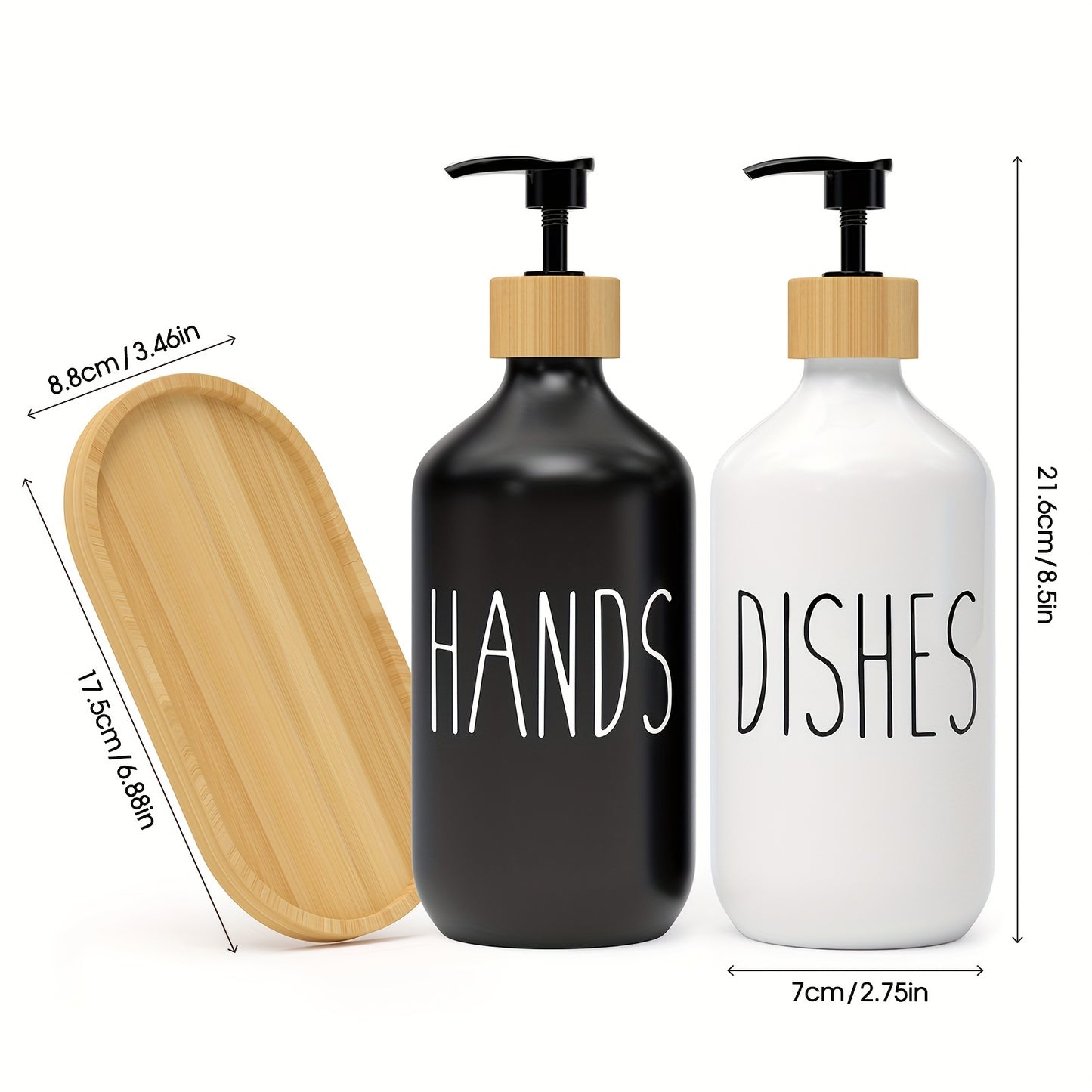 2pcs Soap Dispenser Set - Stylish Bathroom Hand Soap Dispenser