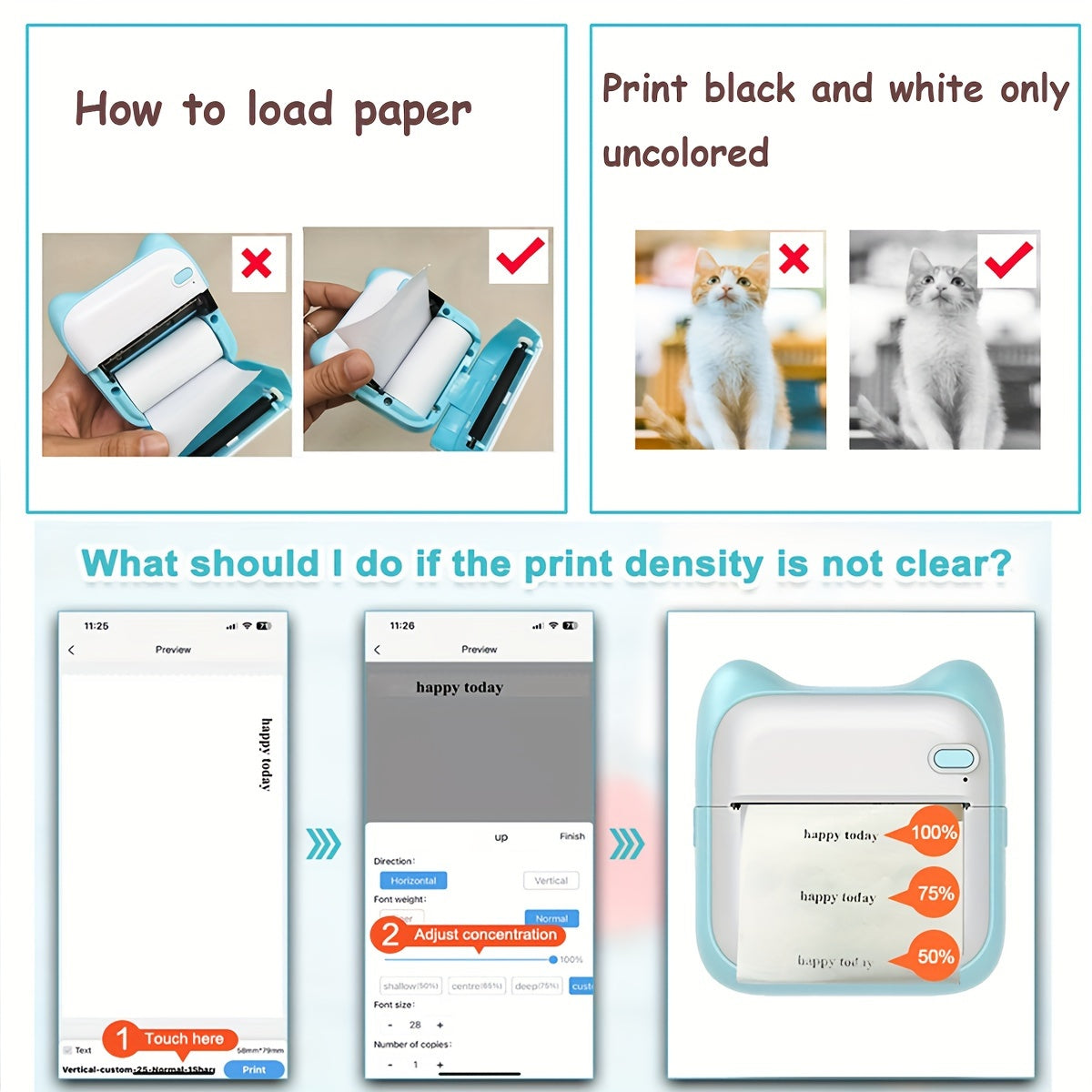 Mini Portable Thermal Photo Printer