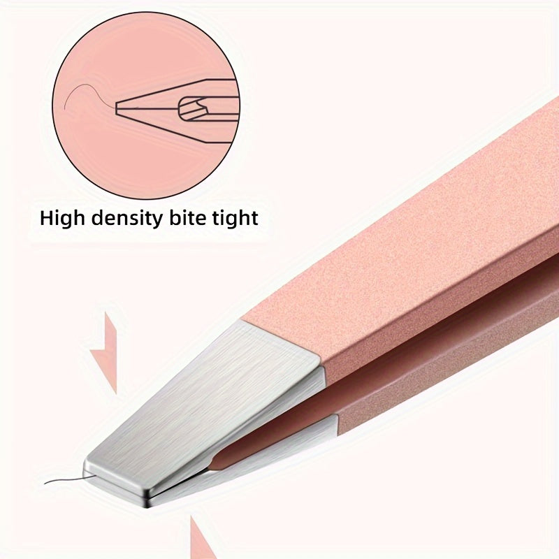 Precision Stainless Steel Tweezers for Eyebrow and Facial Hair Removal