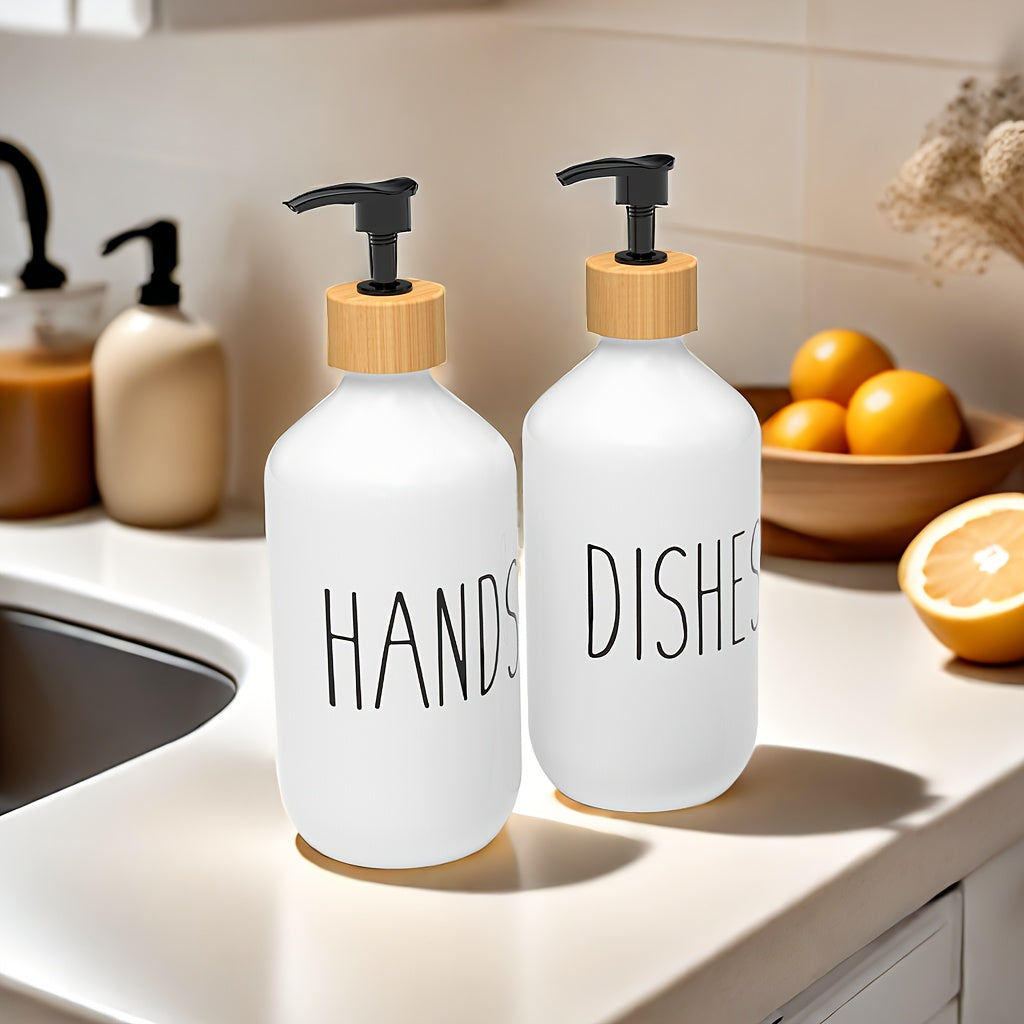 2pcs Soap Dispenser Set - Stylish Bathroom Hand Soap Dispenser