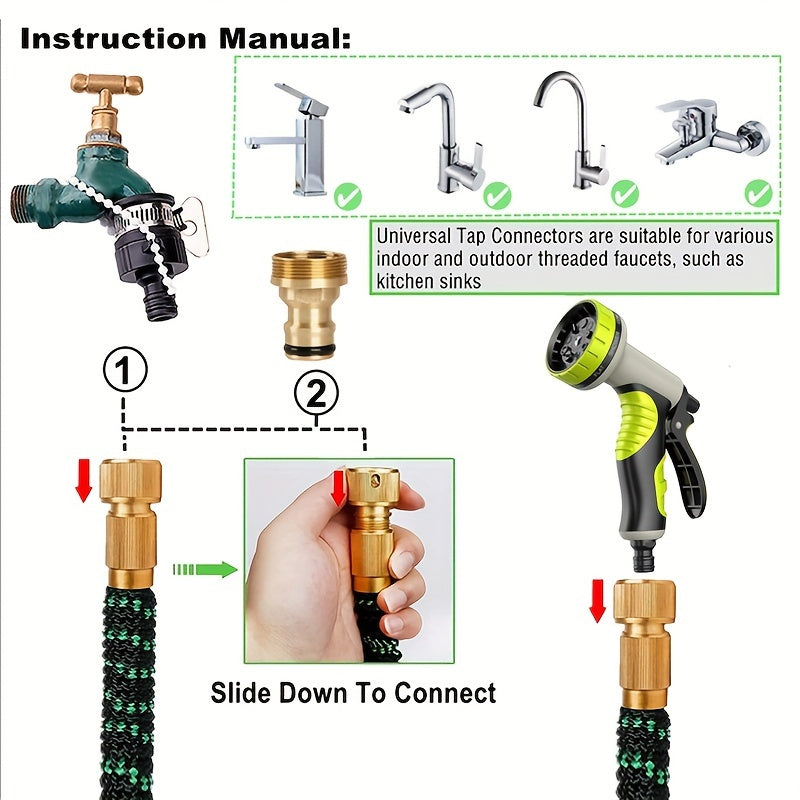 Expandable & Retractable Garden Hose Set