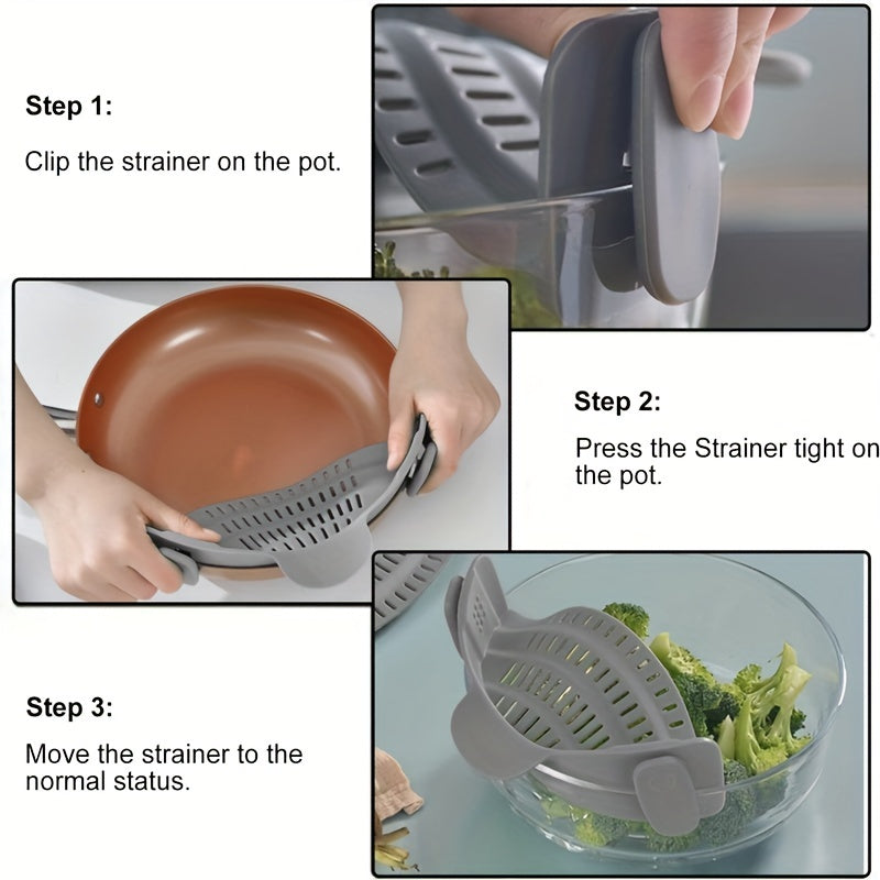 Adjustable Silicone Pot Strainer and Pasta Strainer