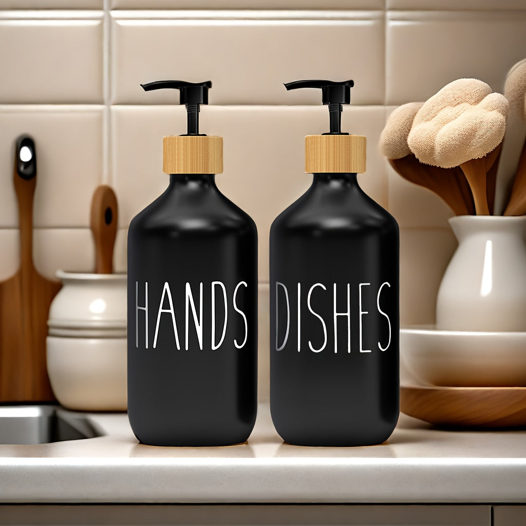 2pcs Soap Dispenser Set - Stylish Bathroom Hand Soap Dispenser