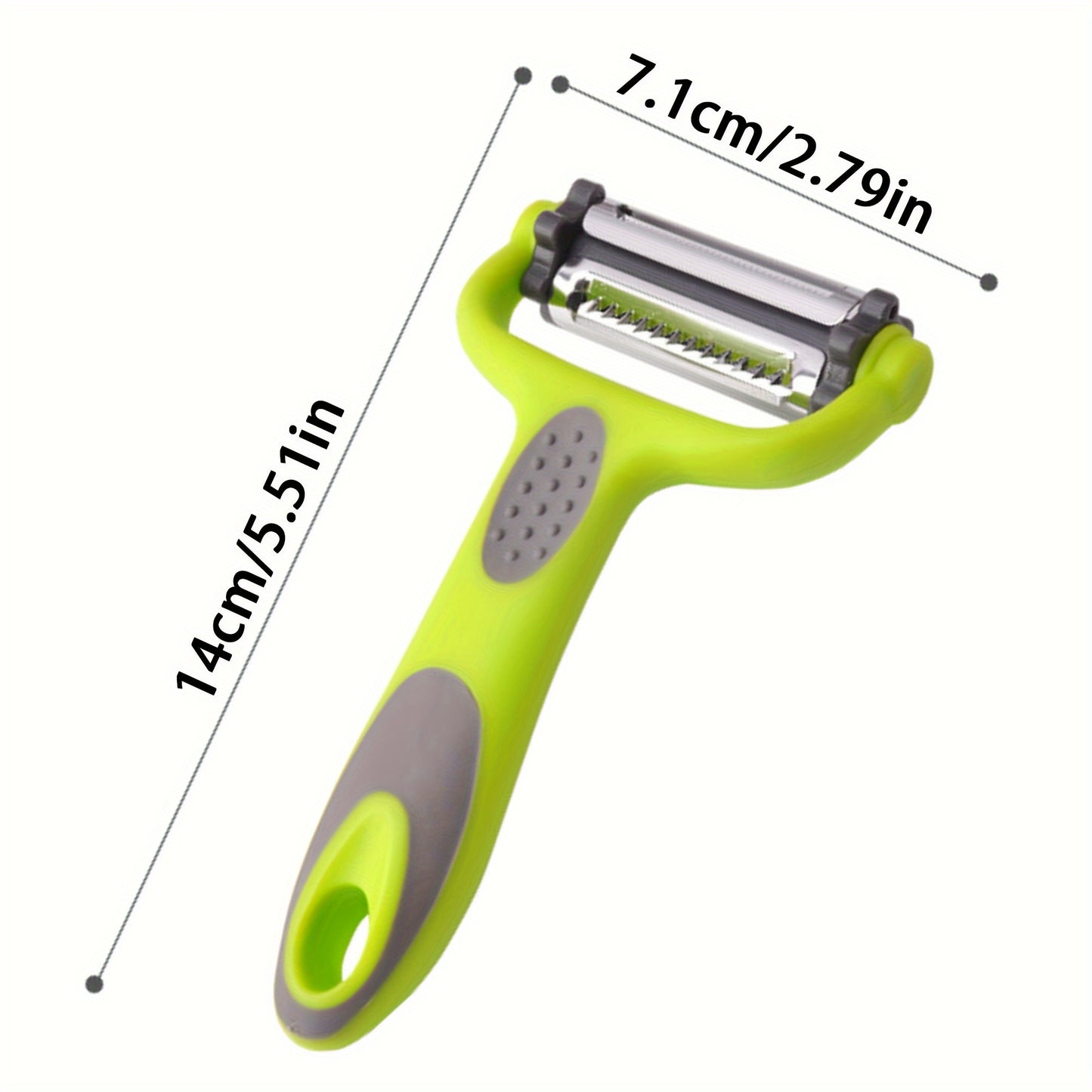 3-in-1 Multifunctional Fruit & Vegetable Peeler, Paring Knife, Grater & Shredder