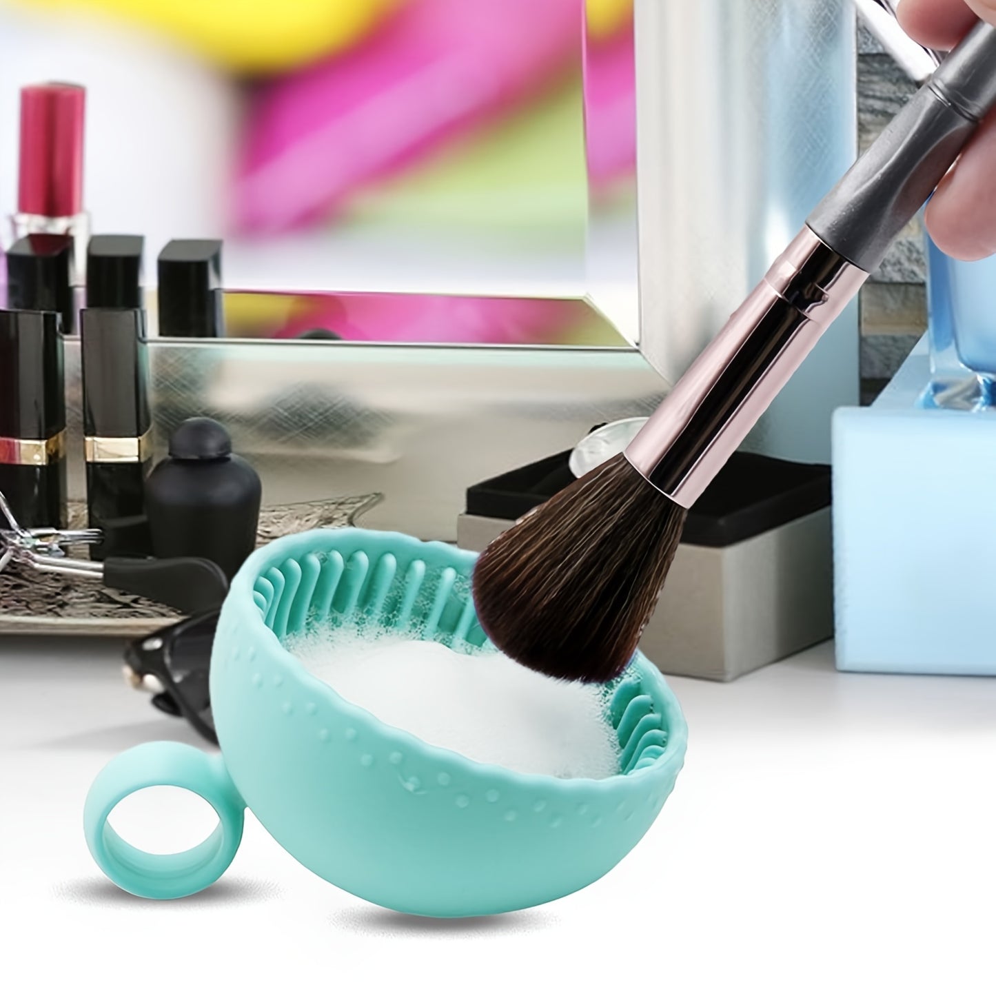 Portable Makeup Brush Cleaner Bowl