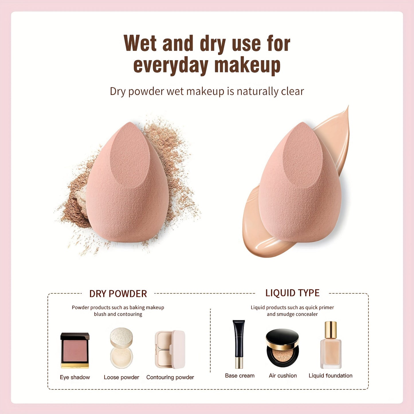 3 PCS Makeup Sponge Set - Professional Beauty Sponge Blender