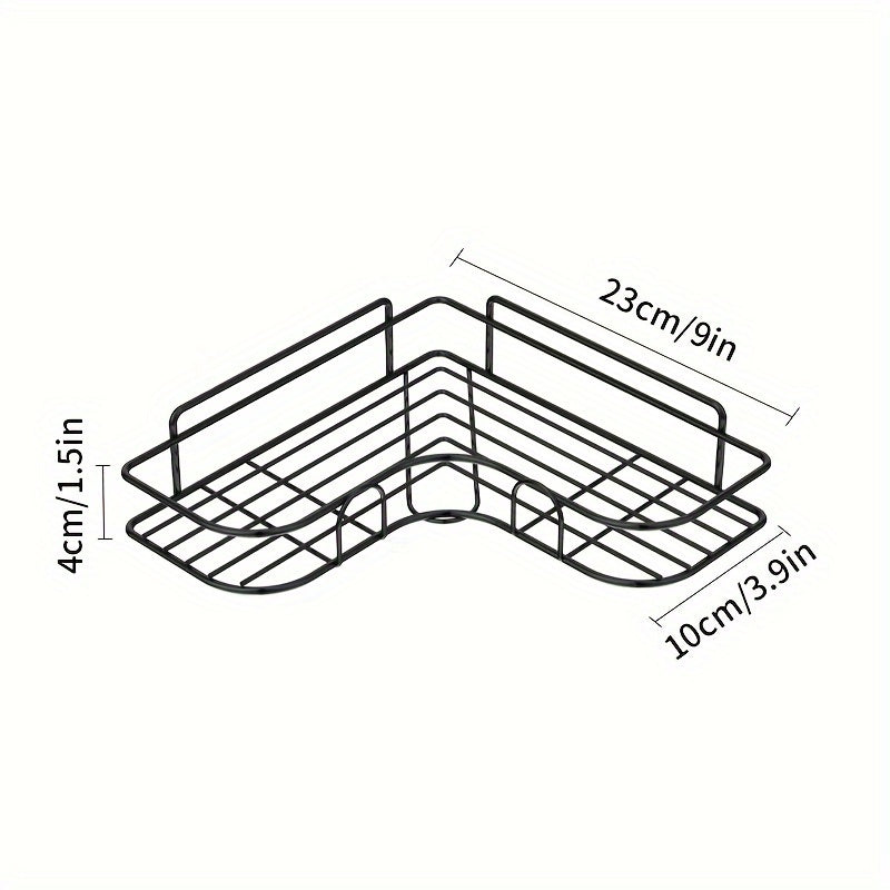 Punch-Free Corner Shelf - Wall-Mounted Bathroom Storage Rack