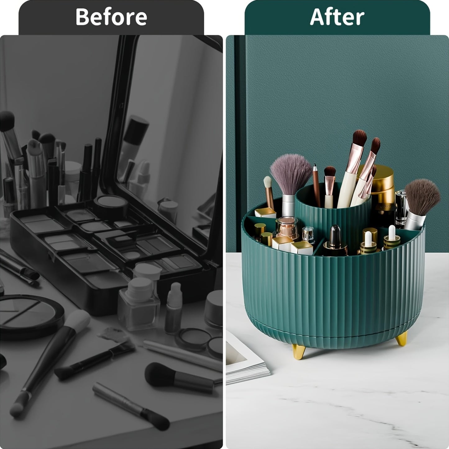 360° Rotating Makeup Organizer